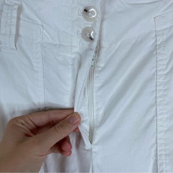 Maeve Naomi Wide Leg Flare Pants Anthropologie White Boho Minimalist Preppy 70s - Picture 5 of 12